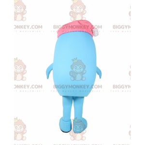 Kostium maskotki uśmiechniętego bałwana BIGGYMONKEY™ z różową