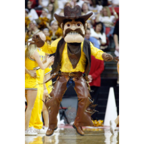 BIGGYMONKEY™ Cowboy-maskotkostume i traditionel dragt -