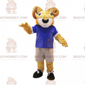 BIGGYMONKEY™ Goat Mascot Costume In Soccer Outfit –