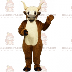 BIGGYMONKEY™ Mascottekostuum bruine geit met witte buik -
