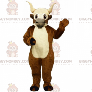 Disfraz de mascota BIGGYMONKEY™ Cabra marrón con vientre blanco