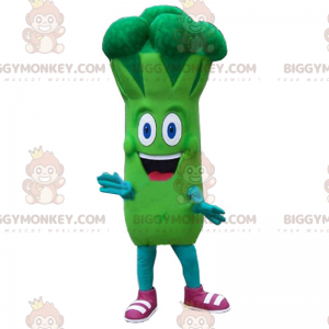 Traje de mascote de brócolis BIGGYMONKEY™ com sorriso enorme –