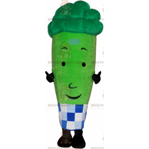 Broccoli BIGGYMONKEY™ maskotkostume med plaidforklæde -