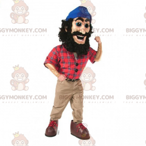 Houthakker geruit overhemd BIGGYMONKEY™ mascottekostuum -