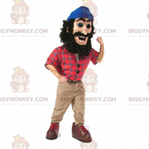 Lumberjack Plädskjorta BIGGYMONKEY™ Maskotdräkt - BiggyMonkey