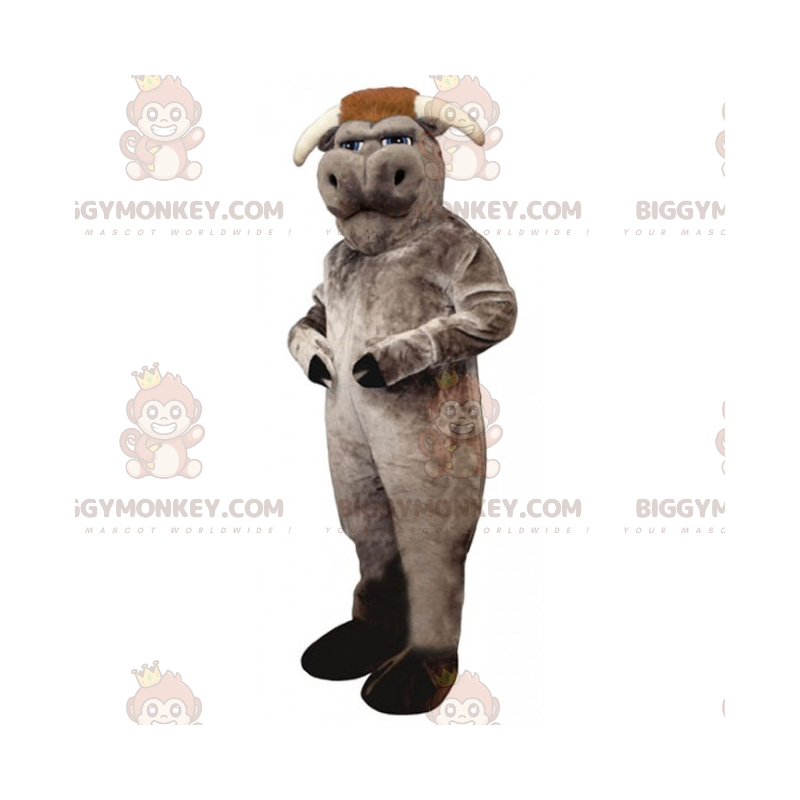 Costume da mascotte BIGGYMONKEY™ di Buffalo grigio -