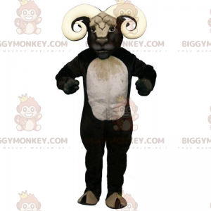 Costume de mascotte BIGGYMONKEY™ de buffle noir et blanc -