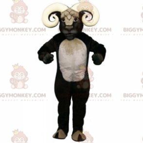 Svart och vit buffel BIGGYMONKEY™ maskotdräkt - BiggyMonkey