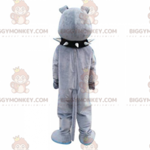 Traje de mascote Bulldog BIGGYMONKEY™ com gola preta –