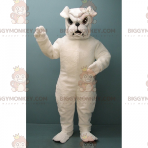 Hvid Bulldog BIGGYMONKEY™ maskotkostume - Biggymonkey.com