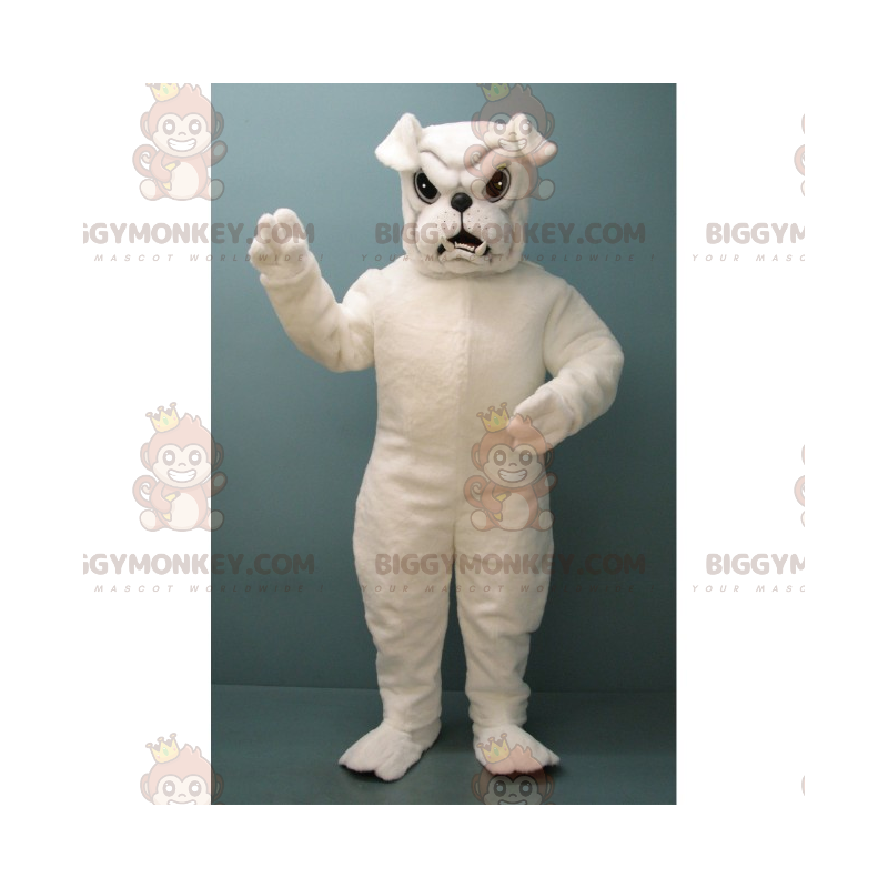 Costume da mascotte BIGGYMONKEY™ Bulldog bianco -