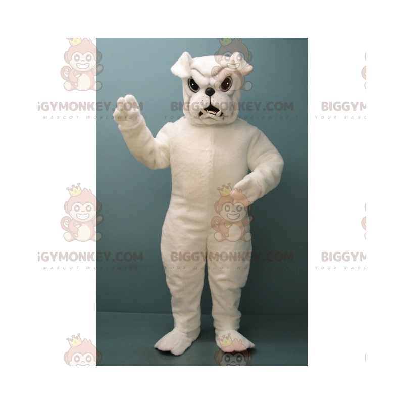 Costume de mascotte BIGGYMONKEY™ de bulldog blanc -