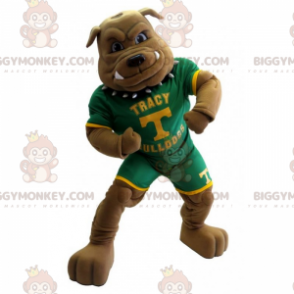 Bulldog BIGGYMONKEY™ Mascot Costume In American Football Outfit