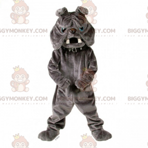 BIGGYMONKEY™ Grijze Bulldog-mascottekostuum met kraag -