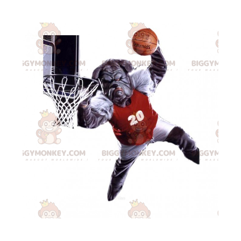 Bulldoggen-Basketballspieler BIGGYMONKEY™ Maskottchen-Kostüm -