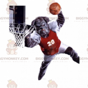 Bulldog-basketbalspeler BIGGYMONKEY™ mascottekostuum -