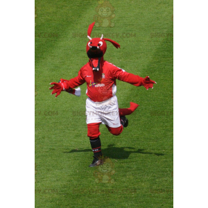 Κοστούμι μασκότ Red Dragon BIGGYMONKEY™ με αθλητικά ρούχα -