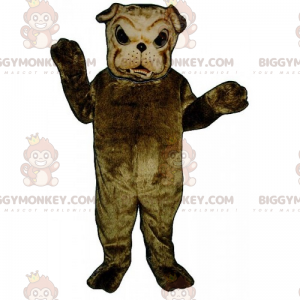 Braunes weiches Fell Bulldog BIGGYMONKEY™ Maskottchen-Kostüm -