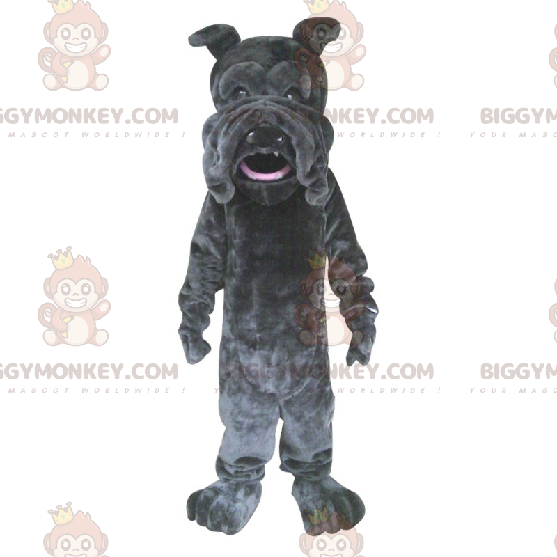 Schwarze Bulldogge BIGGYMONKEY™ Maskottchen-Kostüm -