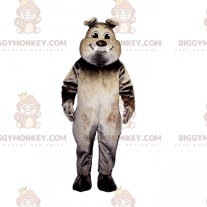 Costume de mascotte BIGGYMONKEY™ de bulldog souriant -
