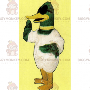 Duck in Dark Glasses BIGGYMONKEY™ Mascot Costume –