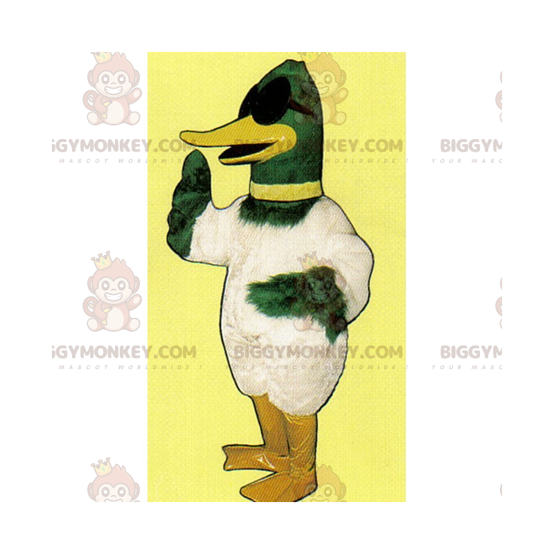Duck in Dark Glasses BIGGYMONKEY™ Mascot Costume -