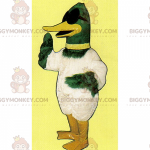 Kostium maskotki kaczka w ciemnych okularach BIGGYMONKEY™ -