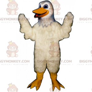 Costume da mascotte BIGGYMONKEY™ da anatra bianca sorridente -