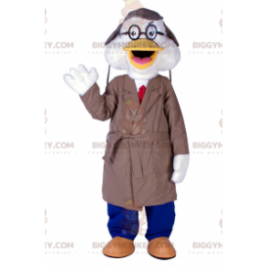 Duck BIGGYMONKEY™ Mascot Costume In Teacher Outfit -