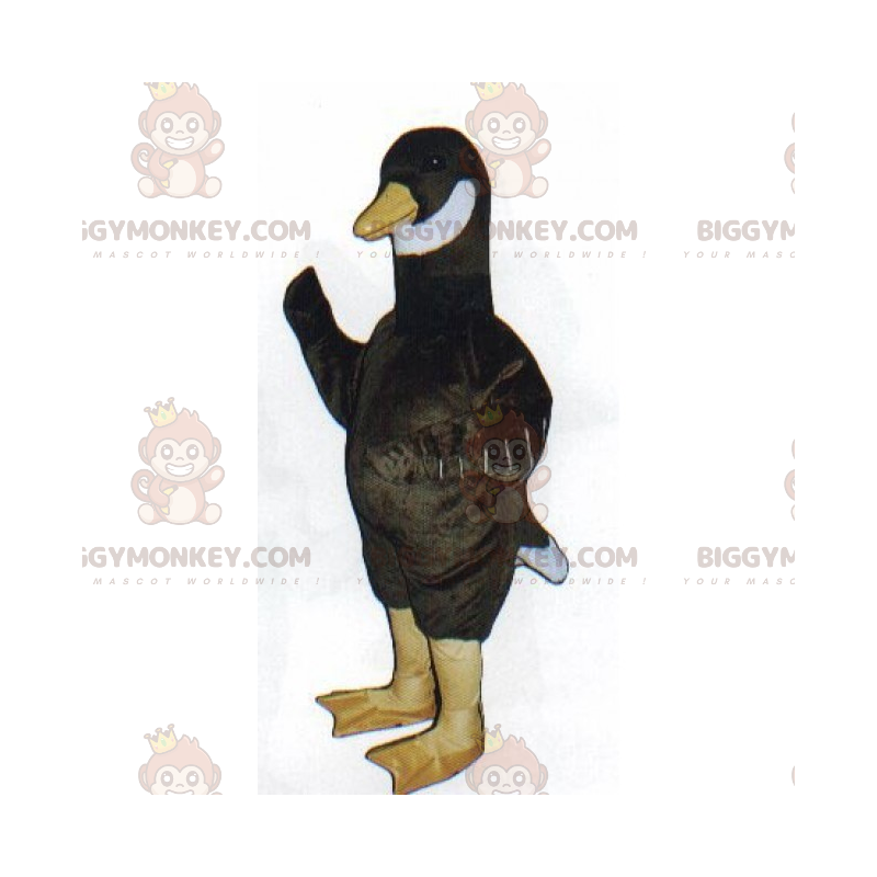 Costume da mascotte BIGGYMONKEY™ da anatra nera con coda bianca