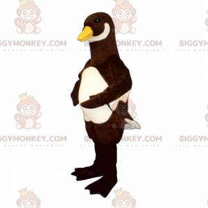 Disfraz de mascota pato blanco y negro BIGGYMONKEY™ -
