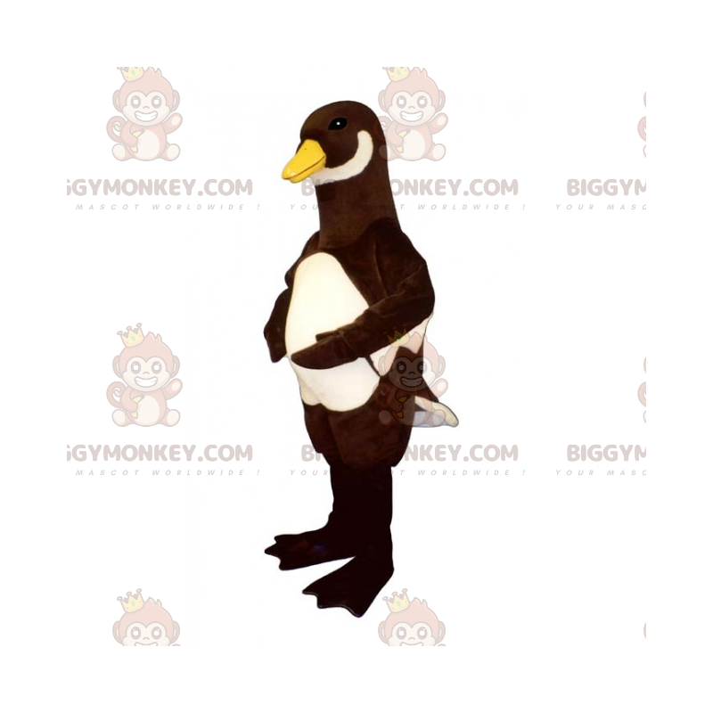 Costume de mascotte BIGGYMONKEY™ de canard noir et blanc -