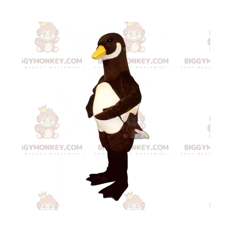 Costume mascotte BIGGYMONKEY™ Anatra bianca e nera -