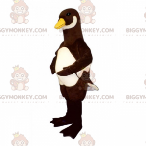 Costume mascotte BIGGYMONKEY™ Anatra bianca e nera -