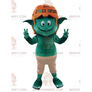 Costume mascotte elfo folletto verde BIGGYMONKEY™ -