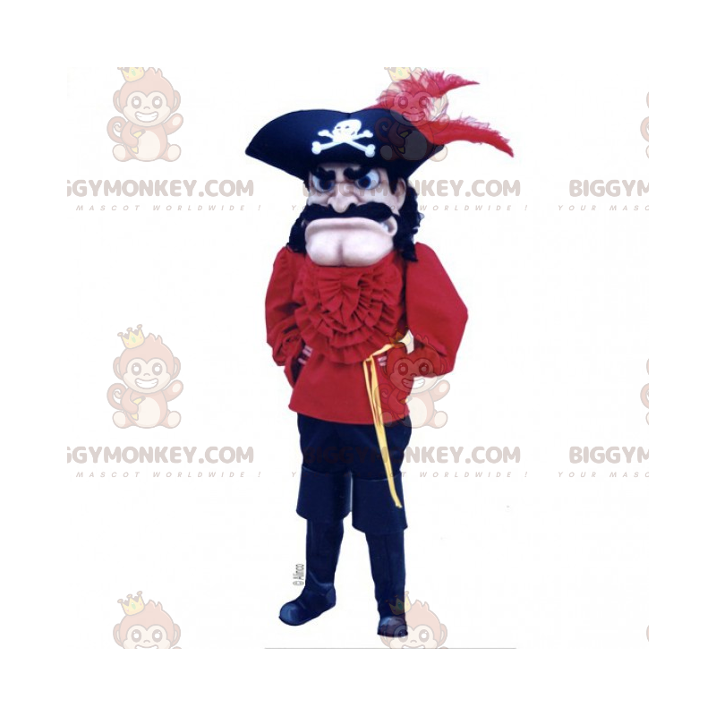 Disfraz de mascota Capitán de barco pirata BIGGYMONKEY™ -