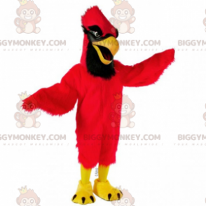 Costume de mascotte BIGGYMONKEY™ de cardinal rouge et noir -