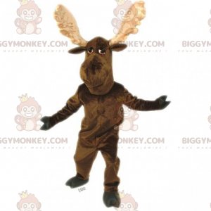 Costume de mascotte BIGGYMONKEY™ de caribou avec grands bois -