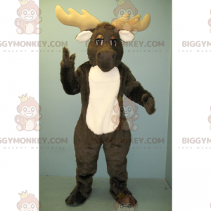 Black and White Caribou BIGGYMONKEY™ Mascot Costume -