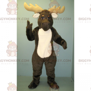 Costume mascotte BIGGYMONKEY™ Caribou in bianco e nero -