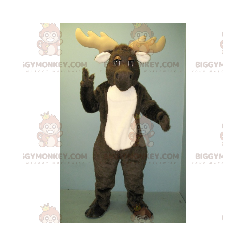 Costume de mascotte BIGGYMONKEY™ de caribou noir et blanc -