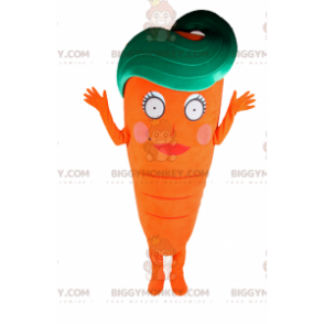 Costume de mascotte BIGGYMONKEY™ de carotte avec visage féminin
