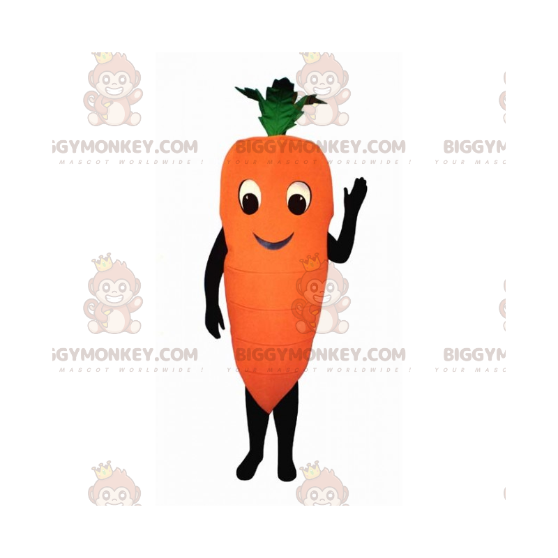 Disfraz de mascota Zanahoria sonriente BIGGYMONKEY™ -