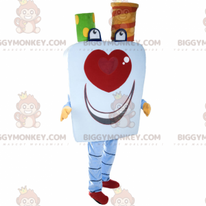 Costume da mascotte BIGGYMONKEY™ con biglietto sorridente -