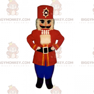 Costume de mascotte BIGGYMONKEY™ de Casse-Noisette rouge et