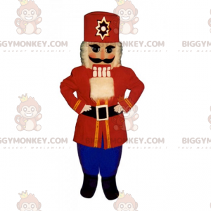 Disfraz de mascota Cascanueces rojo y azul BIGGYMONKEY™ -