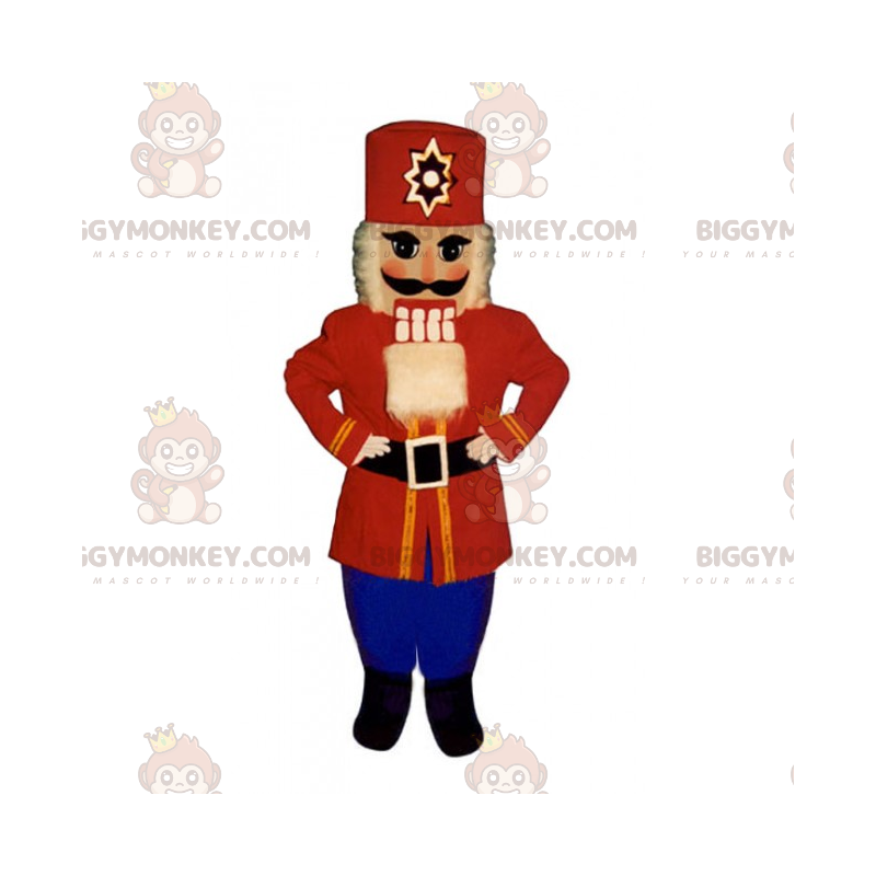 Kostým maskota červeného a modrého louskáčka BIGGYMONKEY™ –