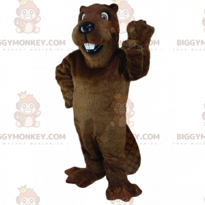 Costume de mascotte BIGGYMONKEY™ de castor attendrissant -