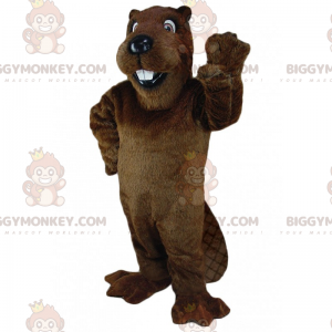 Traje de mascote BIGGYMONKEY™ de castor cativante –