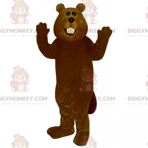 Costume da mascotte Castoro dalle guance grasse BIGGYMONKEY™ -